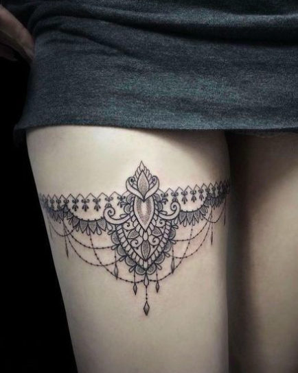 Mandala 2024 garter tattoo