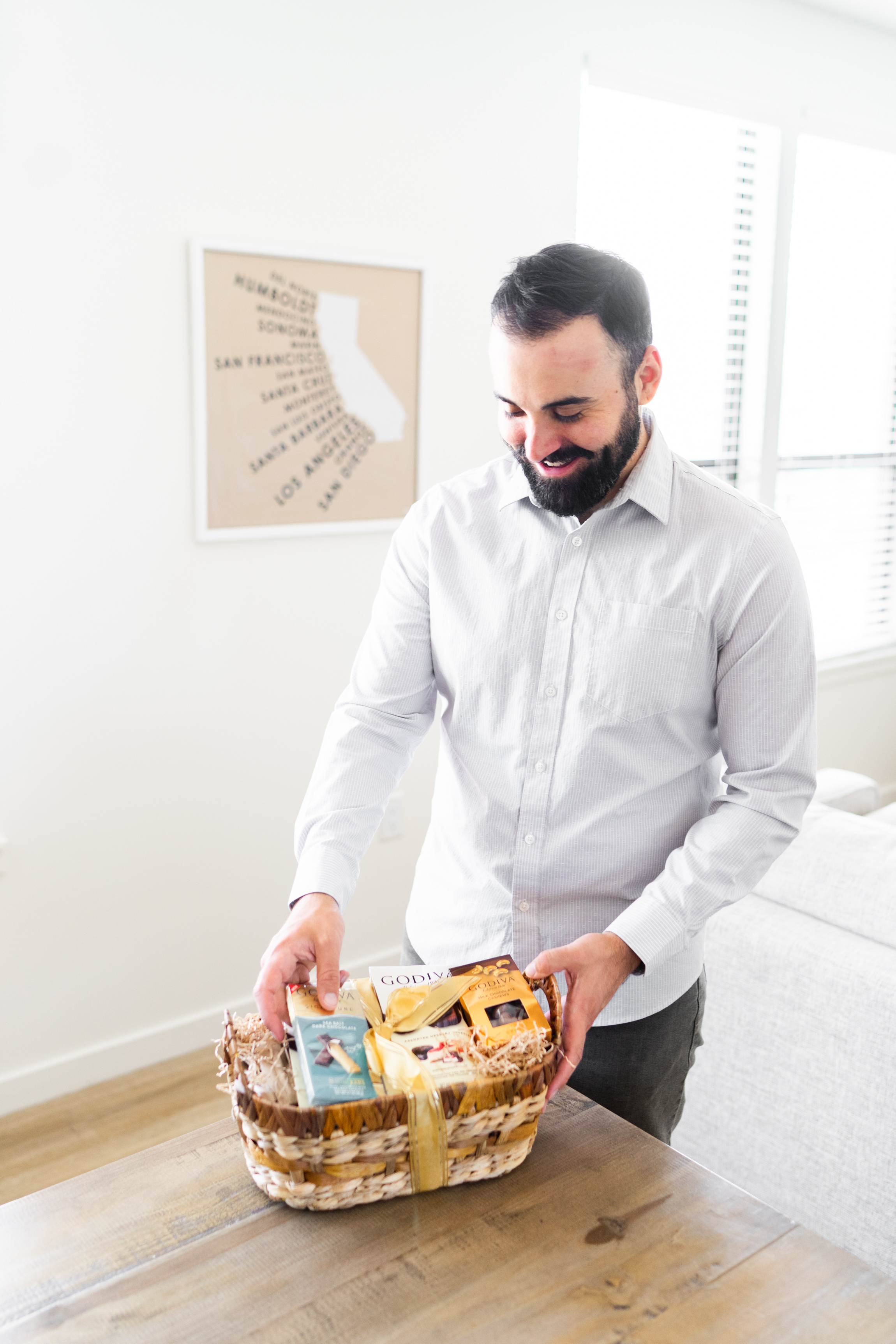 Christmas basket for store boyfriend