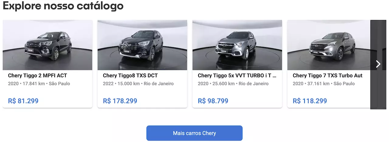 Chery preço