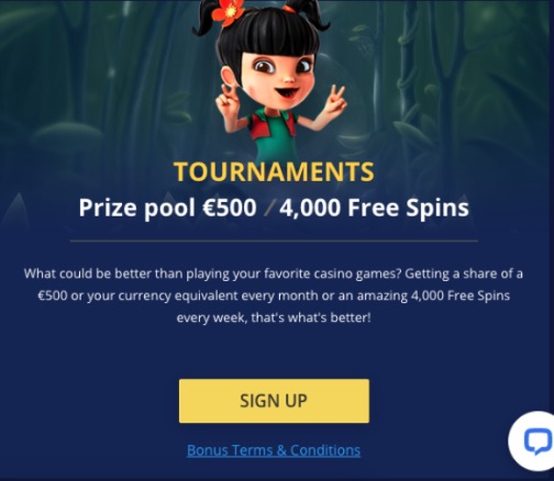 Betchain Casino Tournament bonus