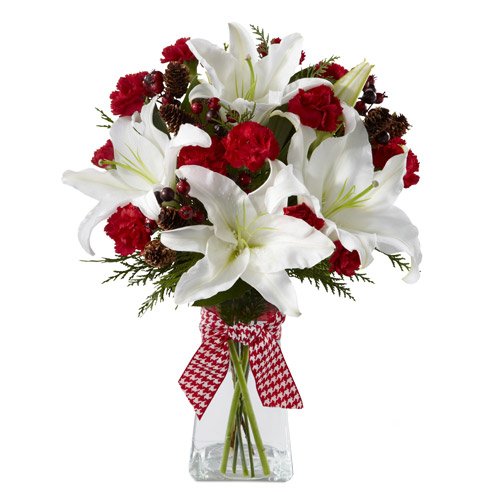 When should you not send flowers white lily and red roses bouquet