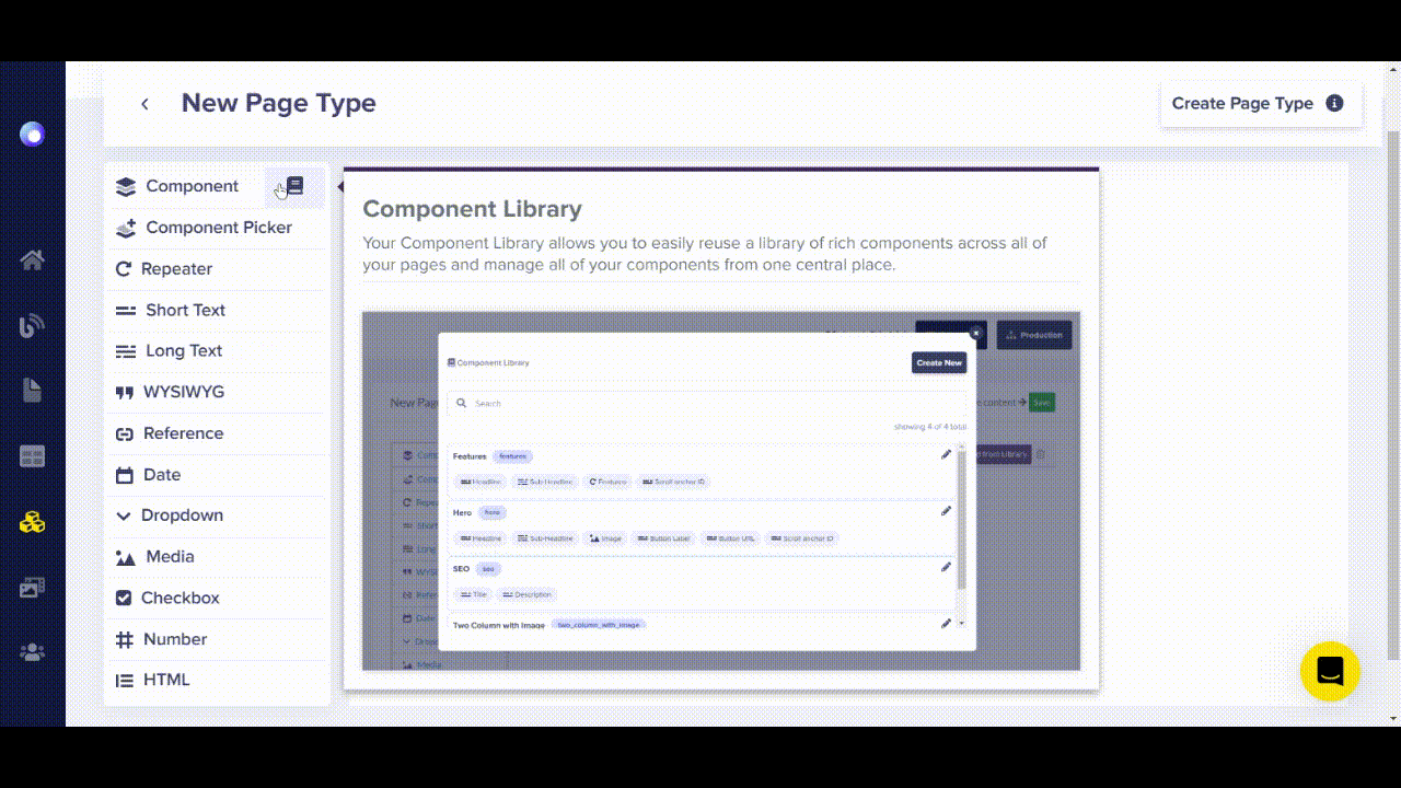 Add SEO component with component library