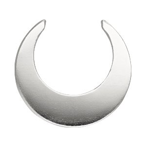 SL129 silver crescent moon blank