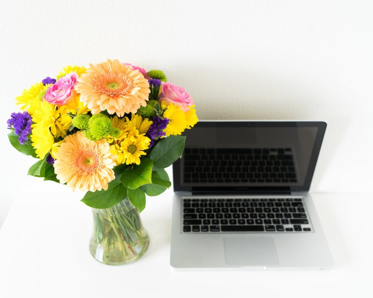 Orange Green and Pink Bouquet