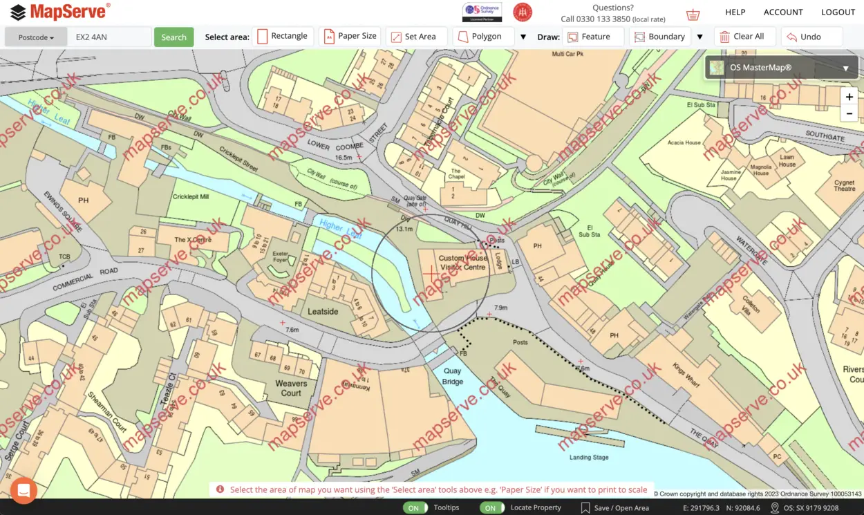 MapServe® locate property button