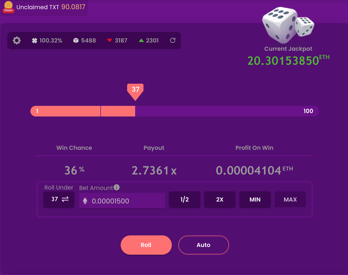 50/50 bitcoin betting trust dice