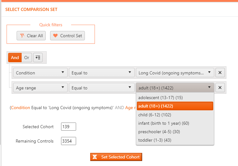 Cohort selection