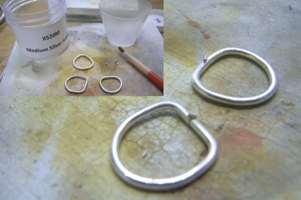 Adding solder to each ring