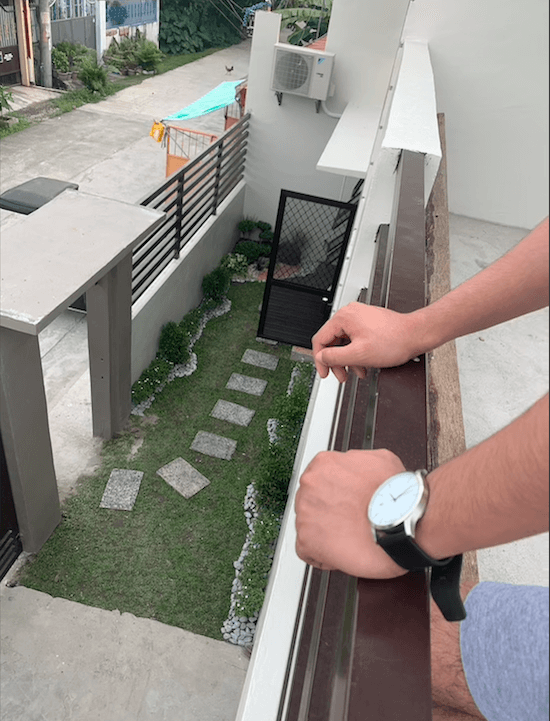 landscaping as seen from the balcony