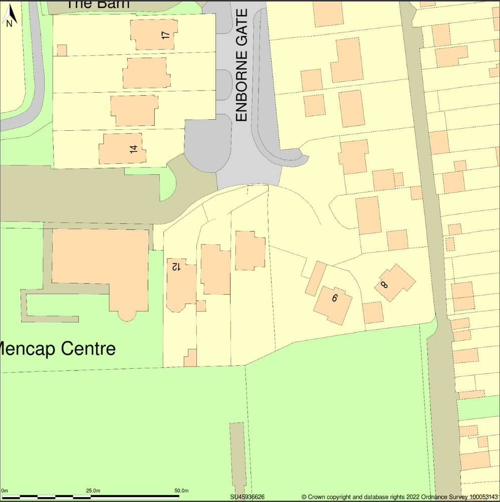 Location plan example at 1:1250 scale