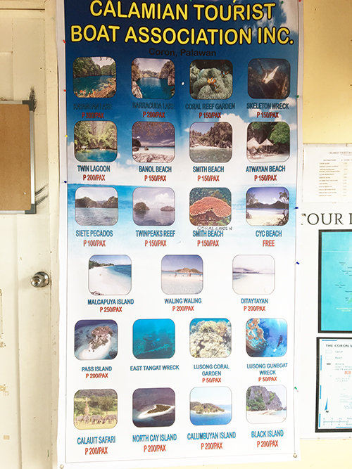 Coron Island Entrance Fees