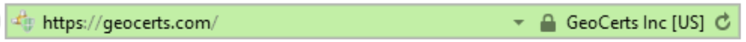 EV SSL green address bar