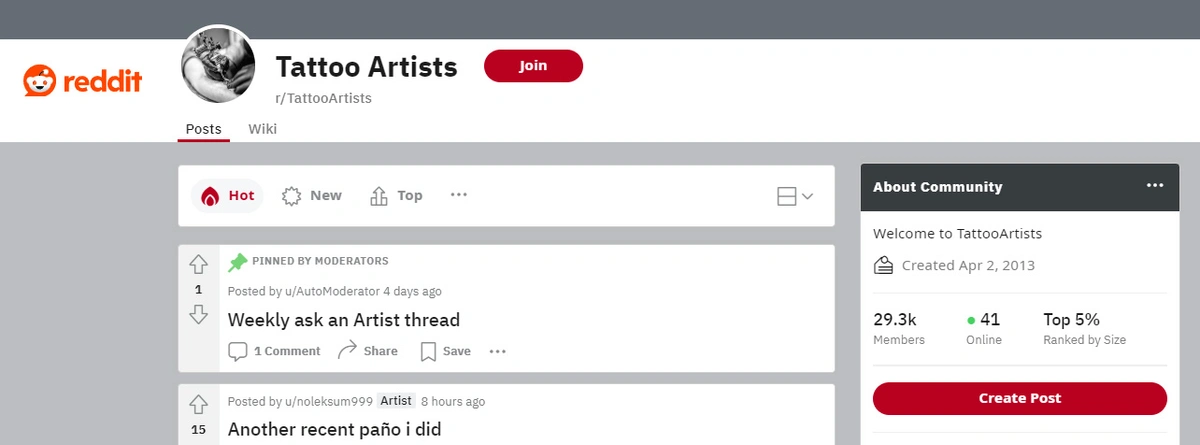 tattoo artists on reddit