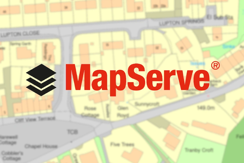 MapServe®'s Logo on top of a MasterMap® Sample