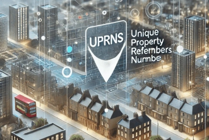 UPRN dots on a map