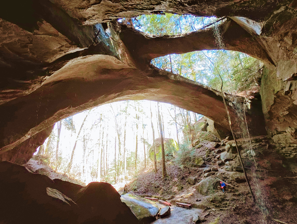 Underside view of a Natural Bridge