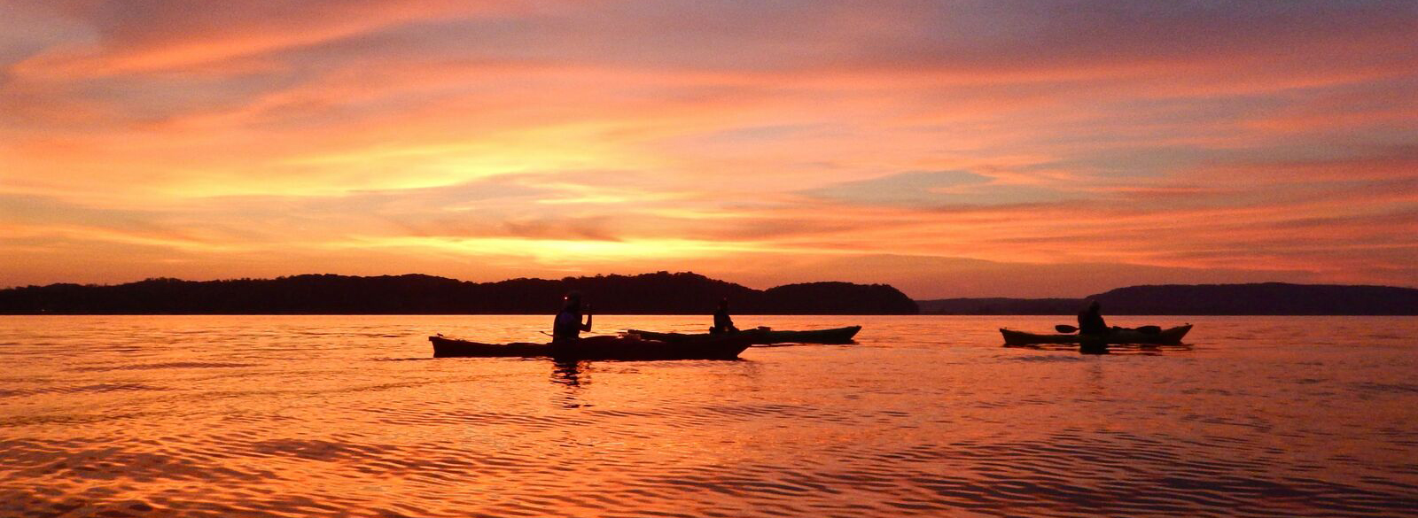 Group of people kayaking on lake guntersville