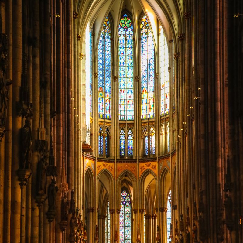 interior of the Cologne Cathedral in Germany