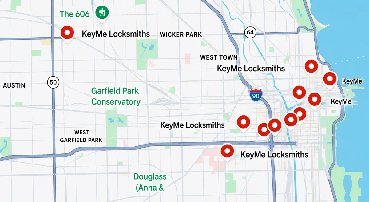 chicago kiosk locations map