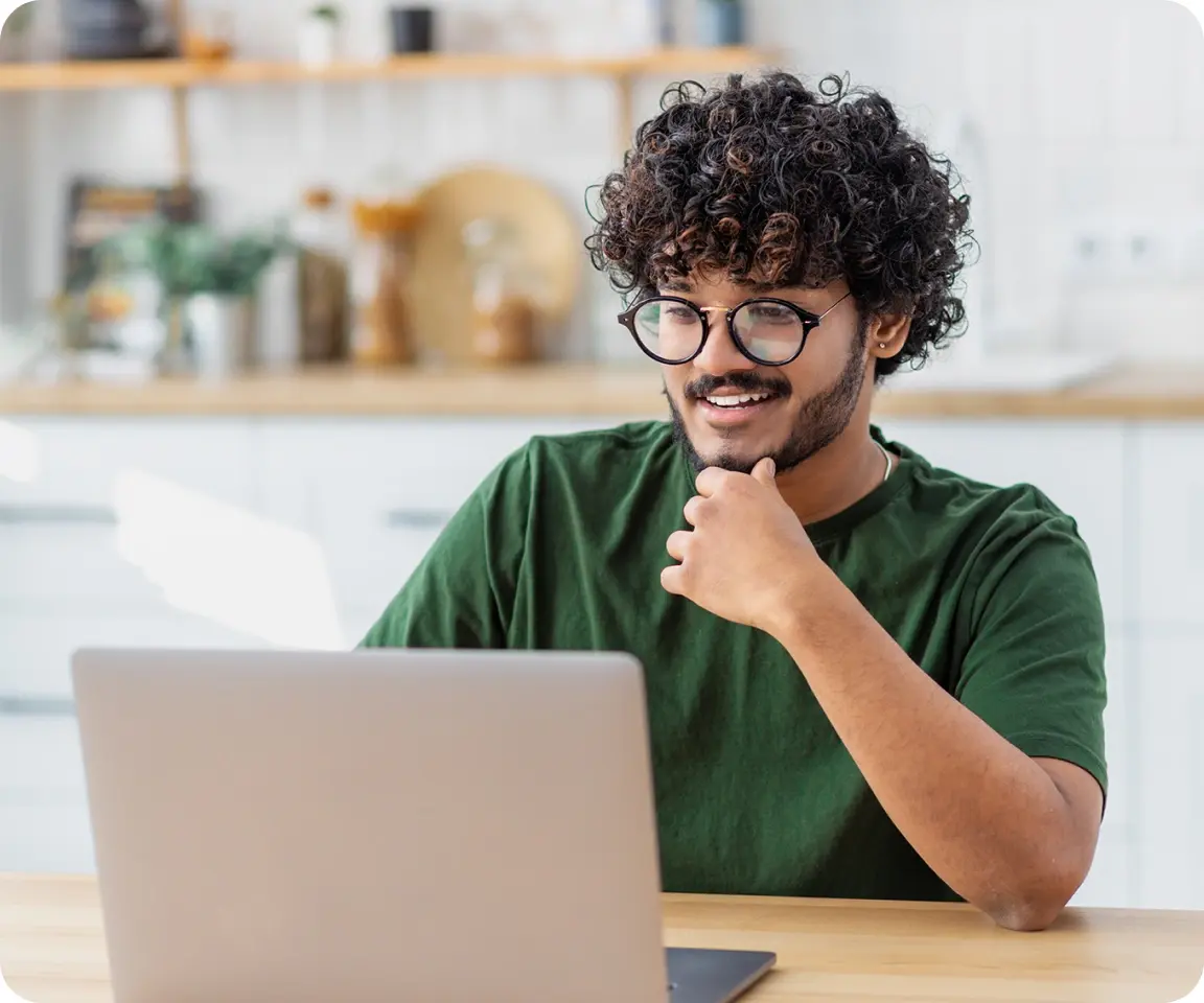 man using a laptop