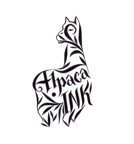 lettering alpaca hand drawn