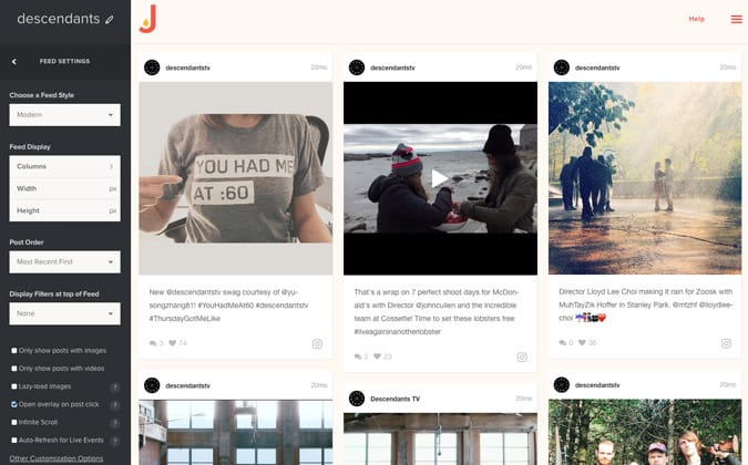 Create a custom, embeddable social media feed with CSS & Juicer