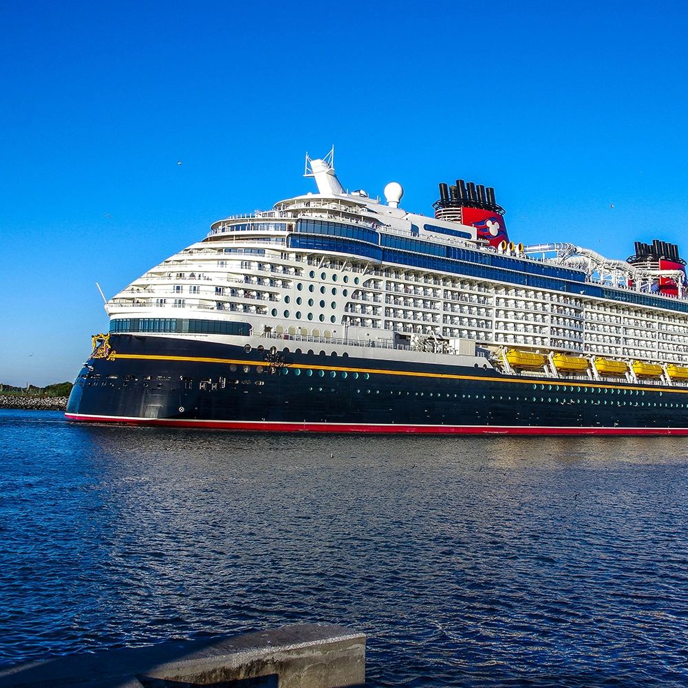 Disney cruise ship at Port Canaveral, Florida.