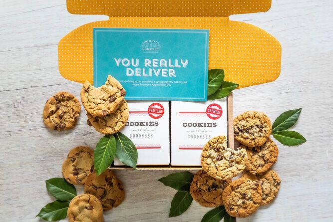 Employee Welcome Soup Package with "Welcome Aboard" insert