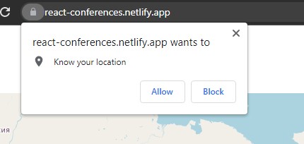location permission pop-up