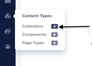 Select Collections from the Content Types menu