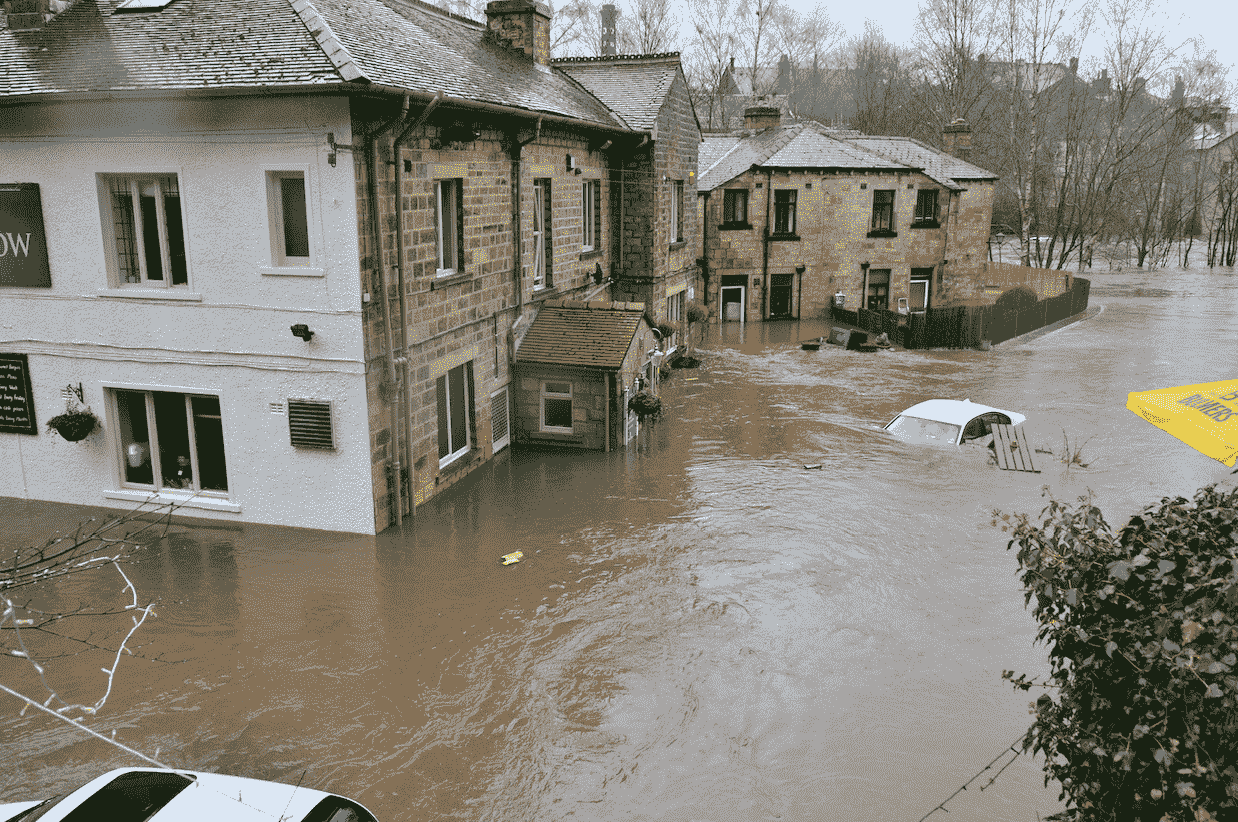 Flooded area in the UK