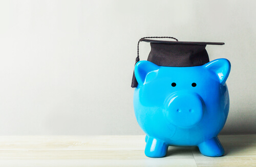 piggy bank representing college education