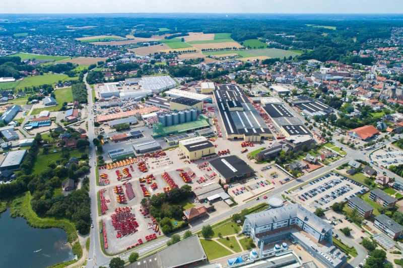 The main factory and headquarters of the GRIMME Group at Damme