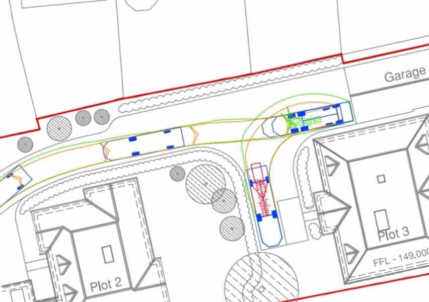 Swept Path Analysis 1 by Lapworth Architects