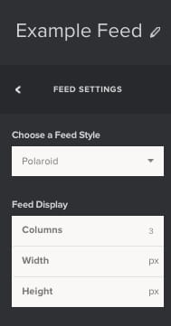 feed style panel