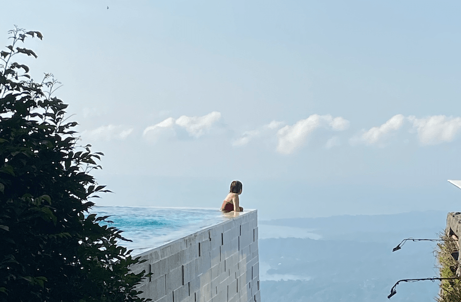 me in Escala Tagaytay's infinity pool