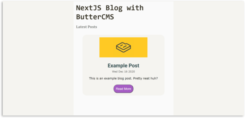 Next.JS Blog with ButterCMS 2