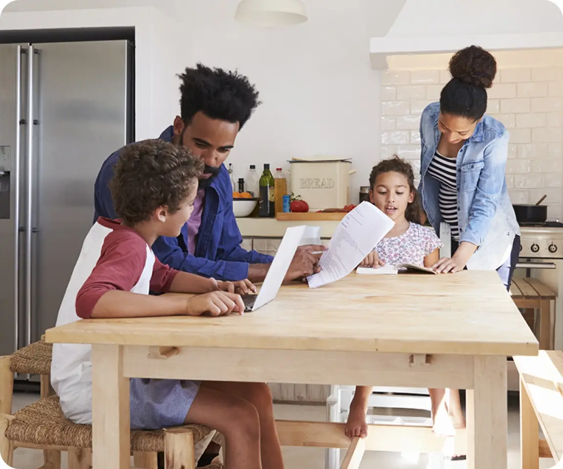 family learning together