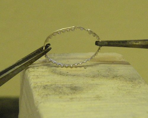 Preparing bezel wire for soldering