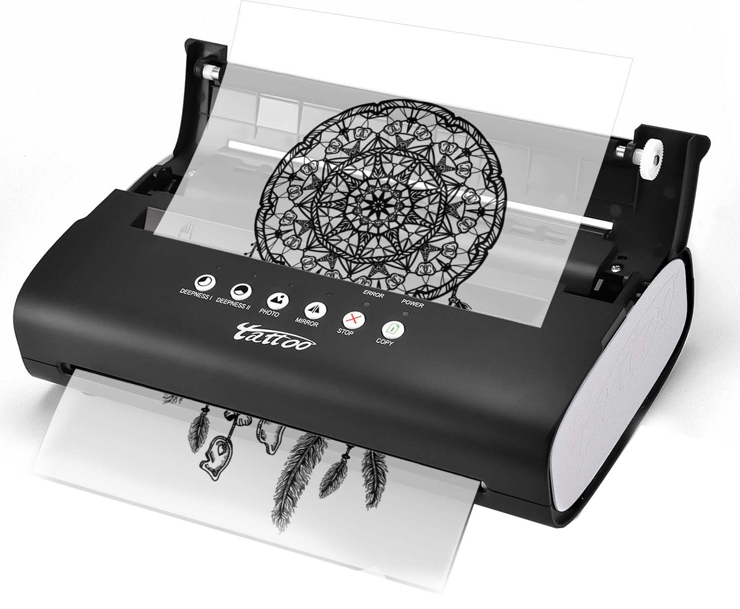 M08f Tattoo Stencil Printer For Tattoo Designs, Skin Printing, Wireless Thermal  Printer, Mini A4 Tattoo Transfer Paper Printer Gray