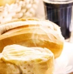 Pão com café no café da manhã