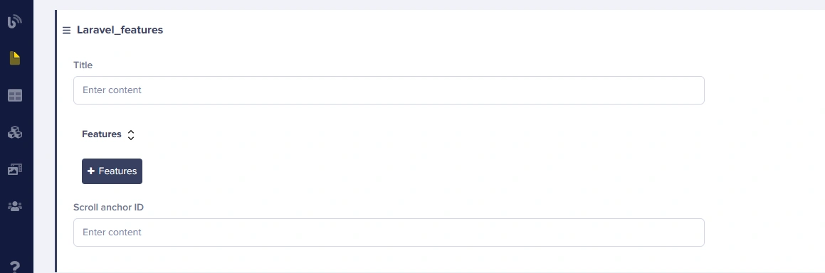 Empty Laravel_features component