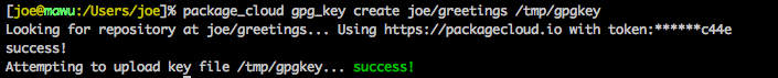 command line based gpg upload