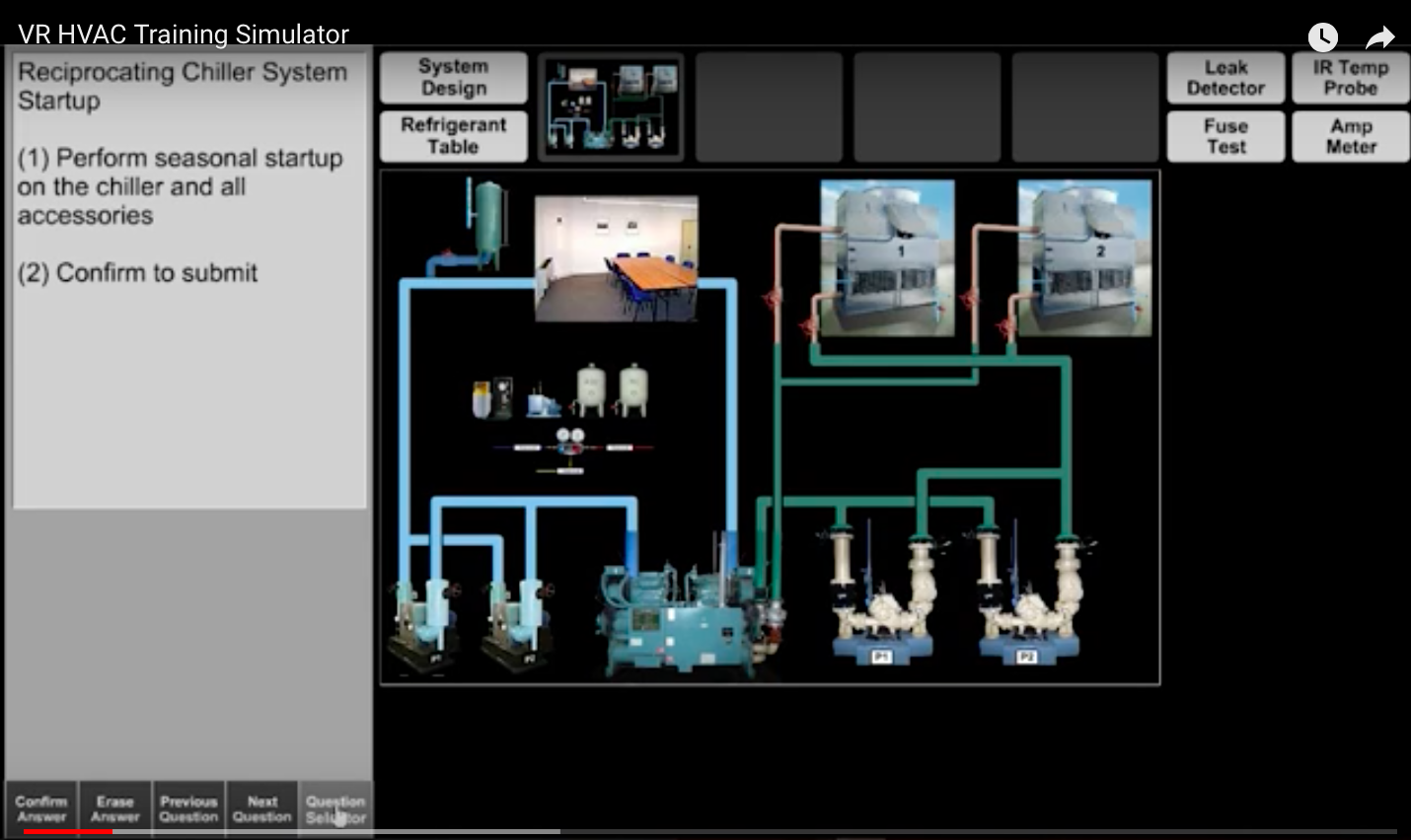 VR HVAC training simulator