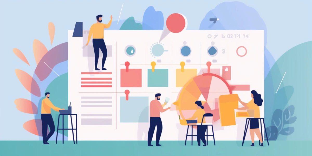 Team collaboration on an agile project management board.