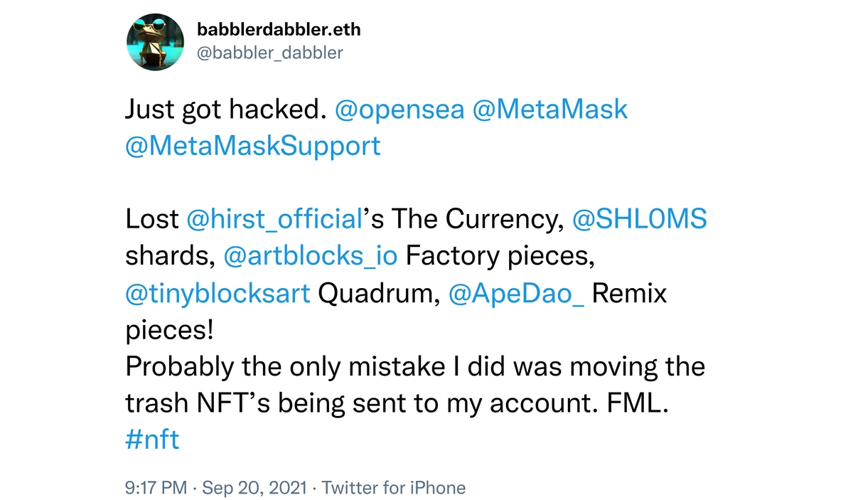 Fake OpenSea support staff are stealing cryptowallets and NFTs