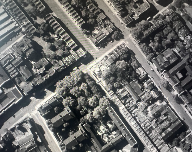 Old aerial image sample, London