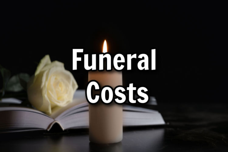 candle and book for funeral costs