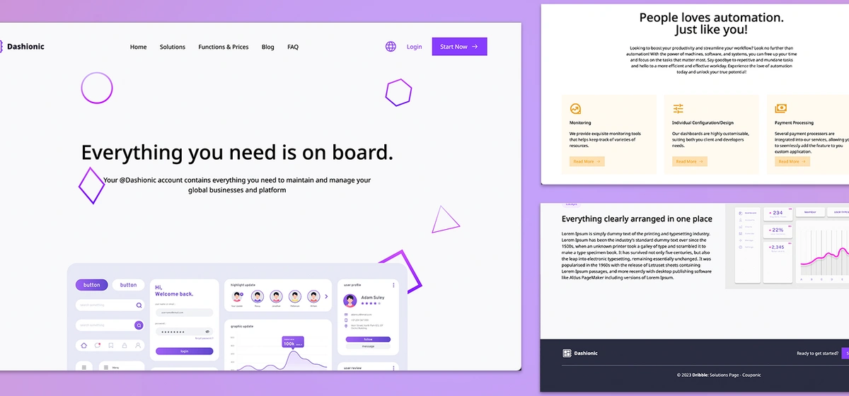 Django landing page design