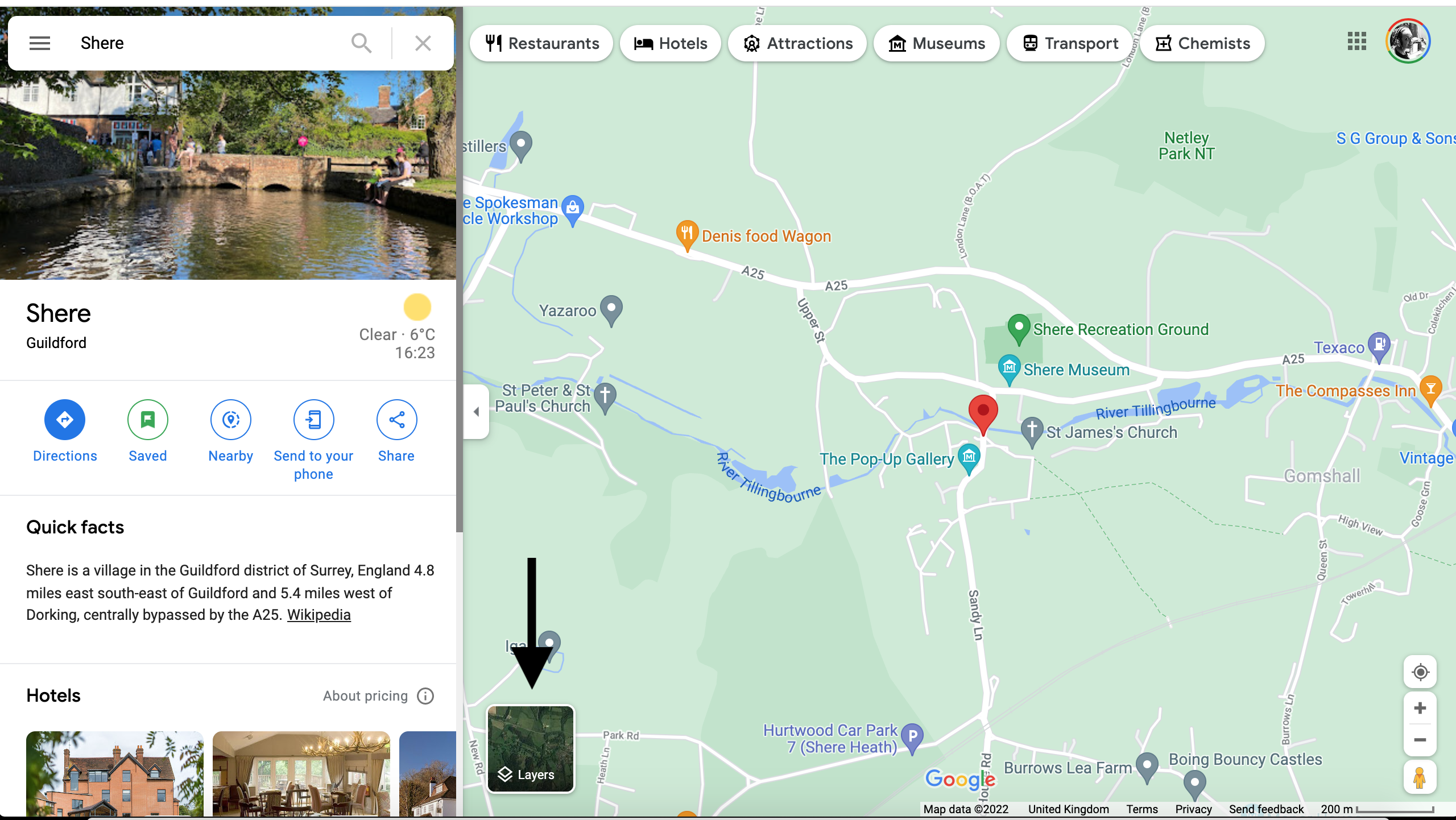 Map centers on selected location on google maps